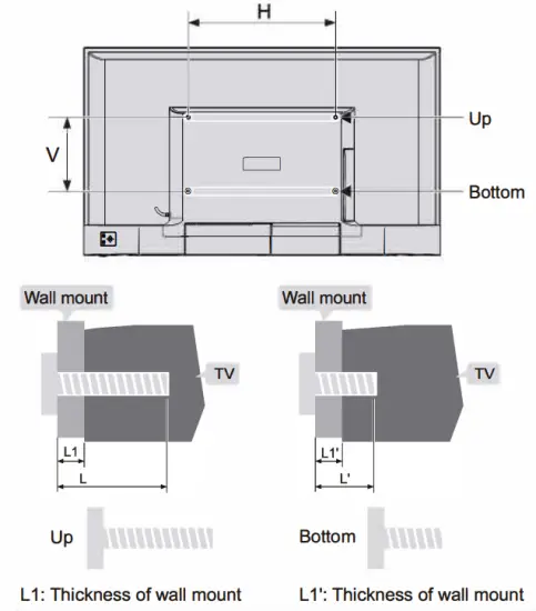 aspes ATV43UHD 43 Inch 4K Android Smart TV - mounting