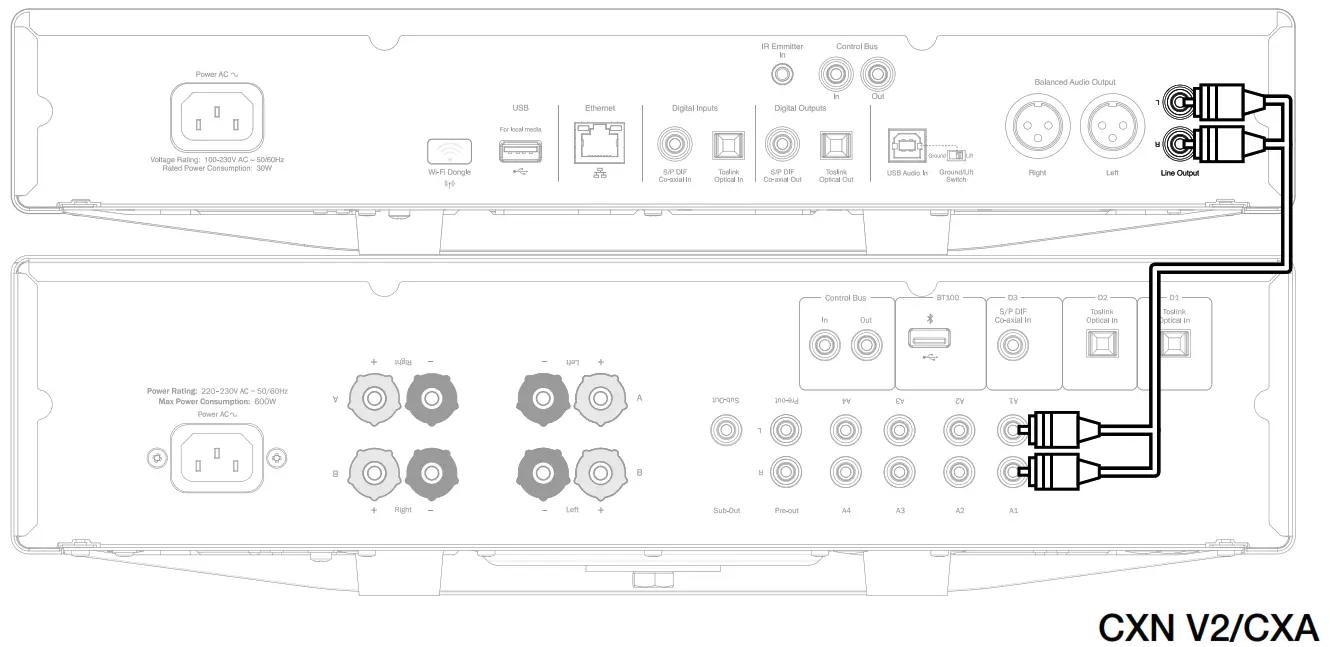 CAMBRIDGE AUDIO NEtwork Streamer - BASIC CONNECTIONS