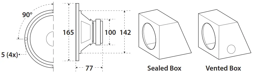 PYLE 6.5'' 600 Watt Dual Voice Coil 4 Ohm Subwoofer - box