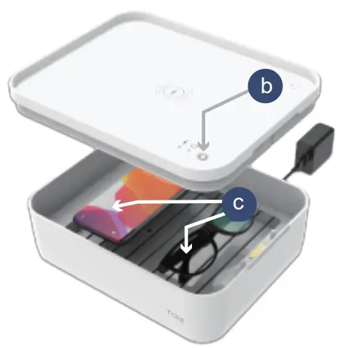 TIDIE 607002-BLK UVC-LED Personal Valet Box - Operations 4