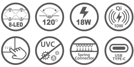 TIDIE 607002-BLK UVC-LED Personal Valet Box - icon