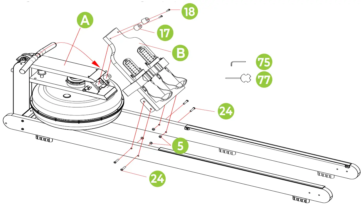 virtufit VFROWWRB Elite Water Resistance Roeitrainer - fig 4