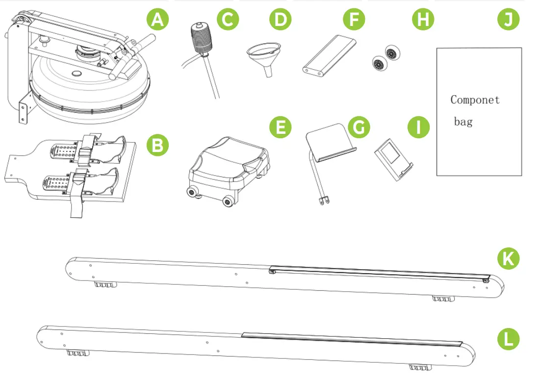 virtufit VFROWWRB Elite Water Resistance Roeitrainer - fig