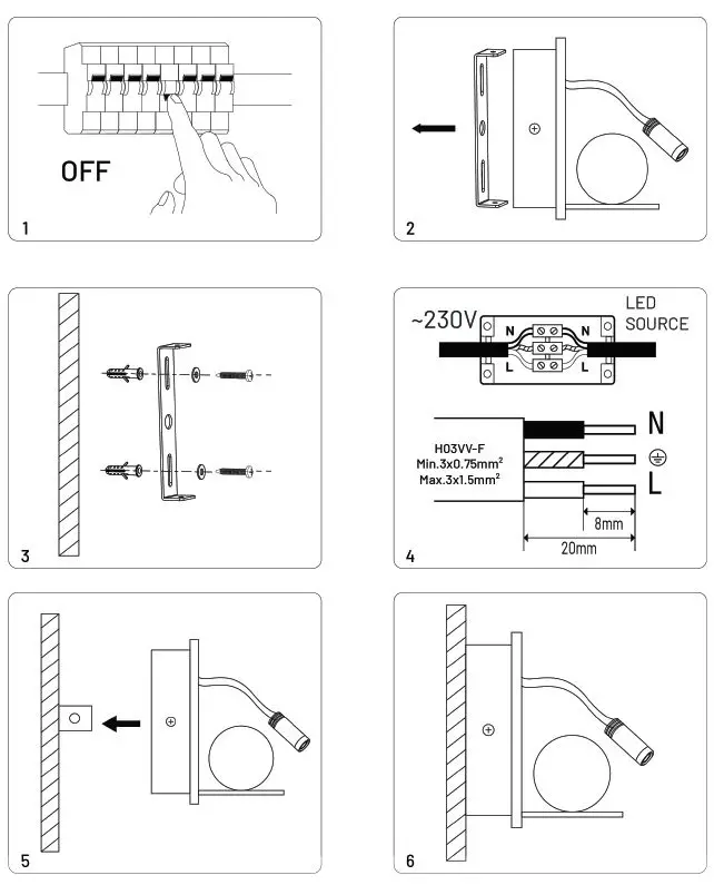 Arlux-LIGHTING-3297021141509-Indoor-Wall-Lamp-Zia-5w+3w-FIG5