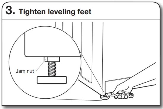 MAYTAG Fully Front Loaded Washer - Tighten leveling feet