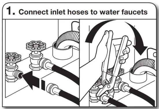 MAYTAG Fully Front Loaded Washer - water faucets