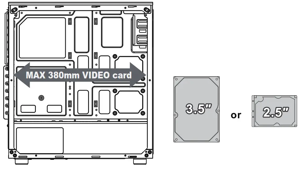 AZZA Mid Tower Gaming Case Installatioon 1