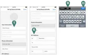 FIG 6 Set up your device and profile.