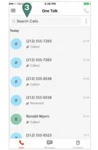 FIG 9 Your call history