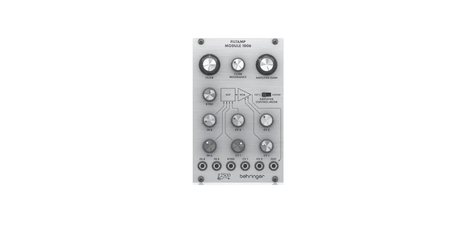 Behringer Filtamp Module 1006 Legendary 2500 Series 24 Db Low-pass Vcf And Vca Module User Guide