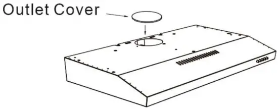 CIARRA CAS75918A Ductless Range Hood 30 inch Under Cabinet Hood - Outlet Cover