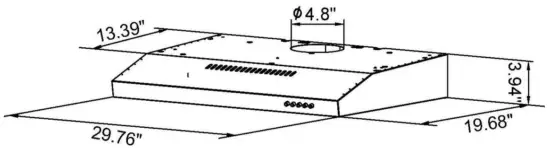 CIARRA CAS75918A Ductless Range Hood 30 inch Under Cabinet Hood - fig