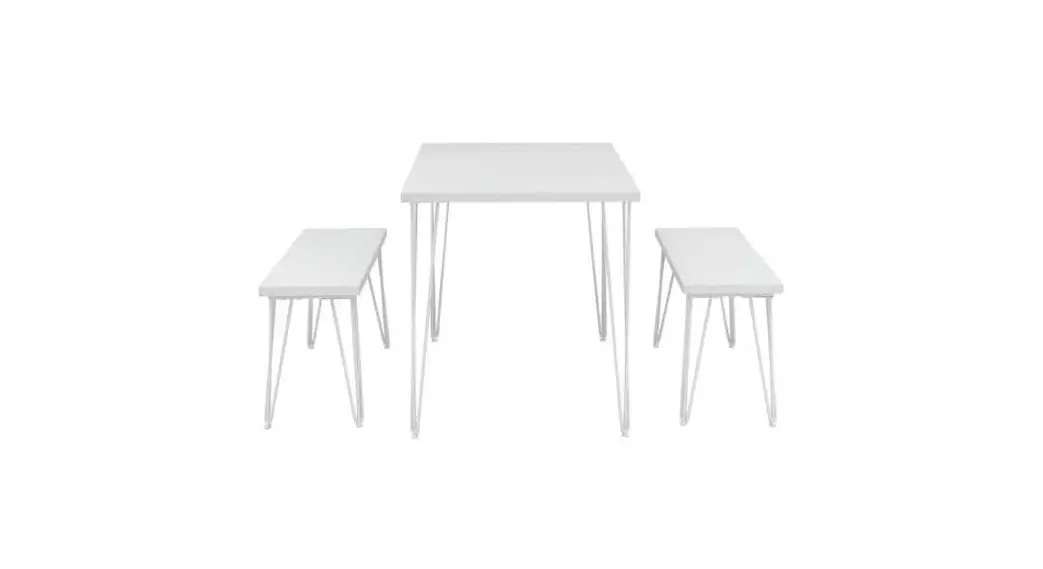 Polibi 3-piece Distressed White Farmhouse Counter Height Dining Table Set User Manual