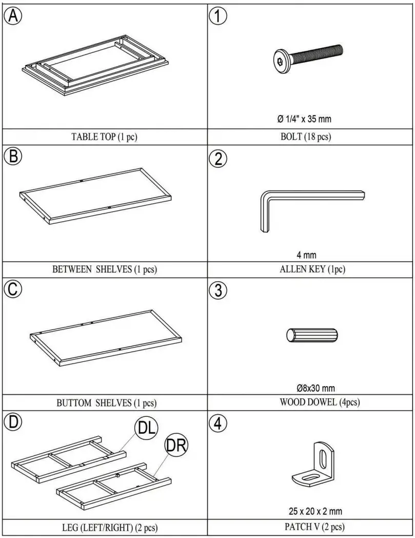 POLIBI 3 Piece Distressed White Farmhouse Counter Height Dining Table Set - figure 2