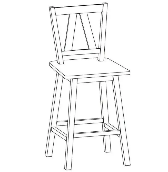 POLIBI 3 Piece Distressed White Farmhouse Counter Height Dining Table Set - figure 8