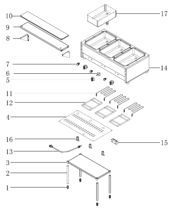 KoolMore KM OWS 3 Steam Table - 3