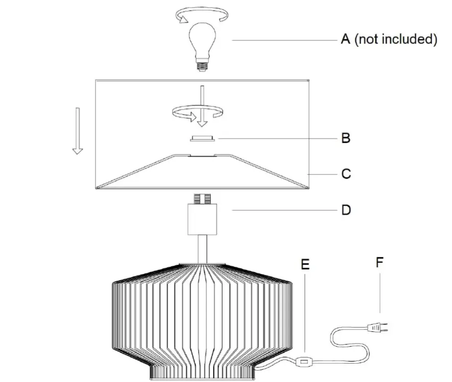 Lucci decor 271121 Akira 1 Light Squat Table Lamp fig 1