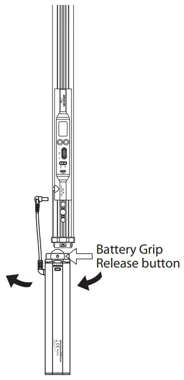amaran T4c LED Tube Light - battery handle