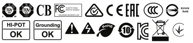 ASUS Rog Strix Power Supply Unit - Notice labels