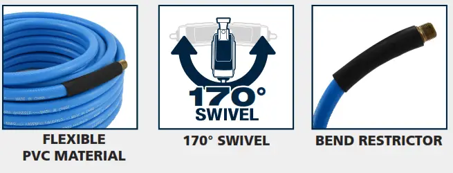 CAMPBELL SCIENTIFIC AA602100 Retractable PVC Air Hose Reel - 2
