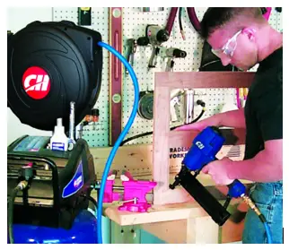 CAMPBELL SCIENTIFIC AA602100 Retractable PVC Air Hose Reel