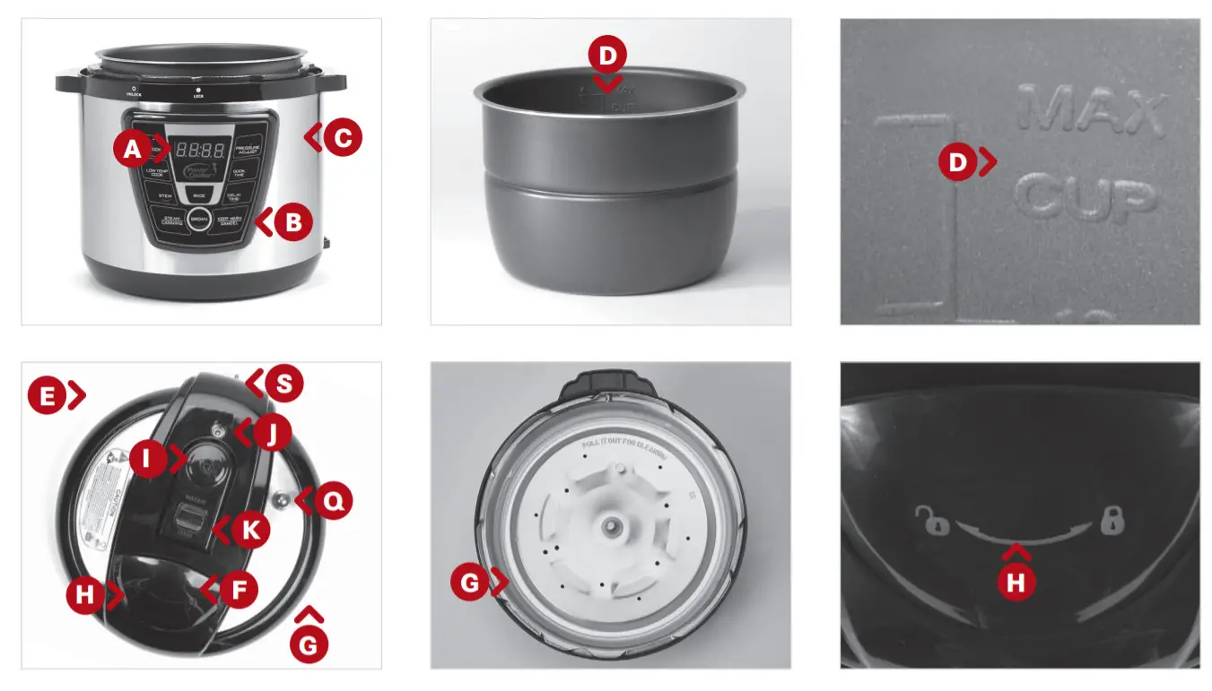 Power Cooker Digital Pressure Cooker - PARTS 1