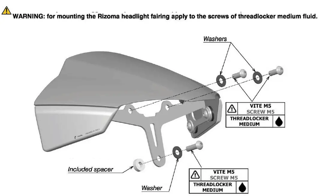 rizoma V2 2022 Headlight Fairing Ducati Streetfighter 4