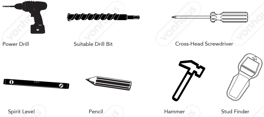 VonHaus 3000115 Ultra Slim Picture Frame TV Bracket-fig3