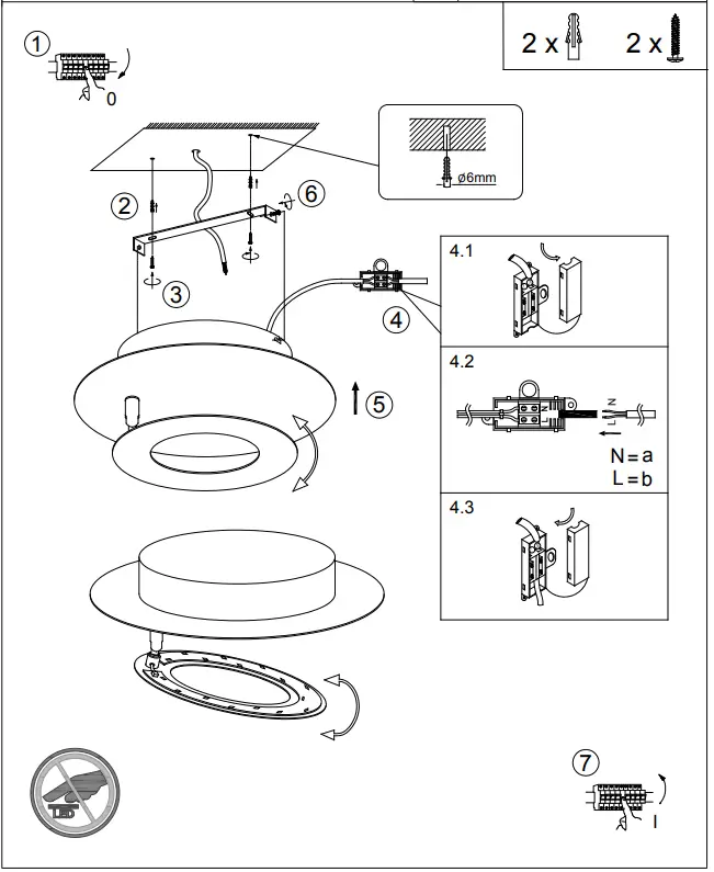 Paul Neuhaus 828816 LED Ceiling Wall Light