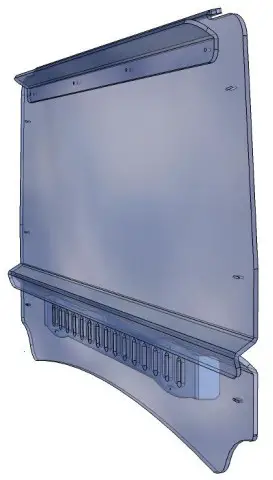 FALCON RIDGE PO-RANGER400-WD05 2010 Polaris Ranger 400-500 Aero-VentLexan Windshield - 4