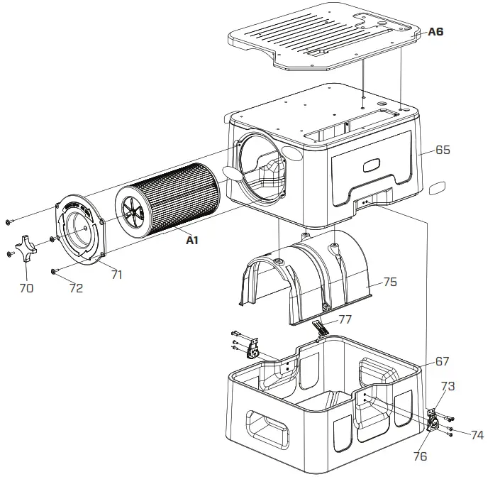 iQ POWER TOOLS iQ360XT 230v 14 Inch Dust Control Table Saw - MAIN HOUSING