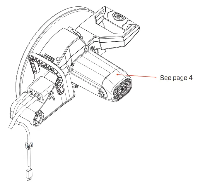 iQ POWER TOOLS iQ360XT 230v 14 Inch Dust Control Table Saw - MOTOR GEAR HOUSING