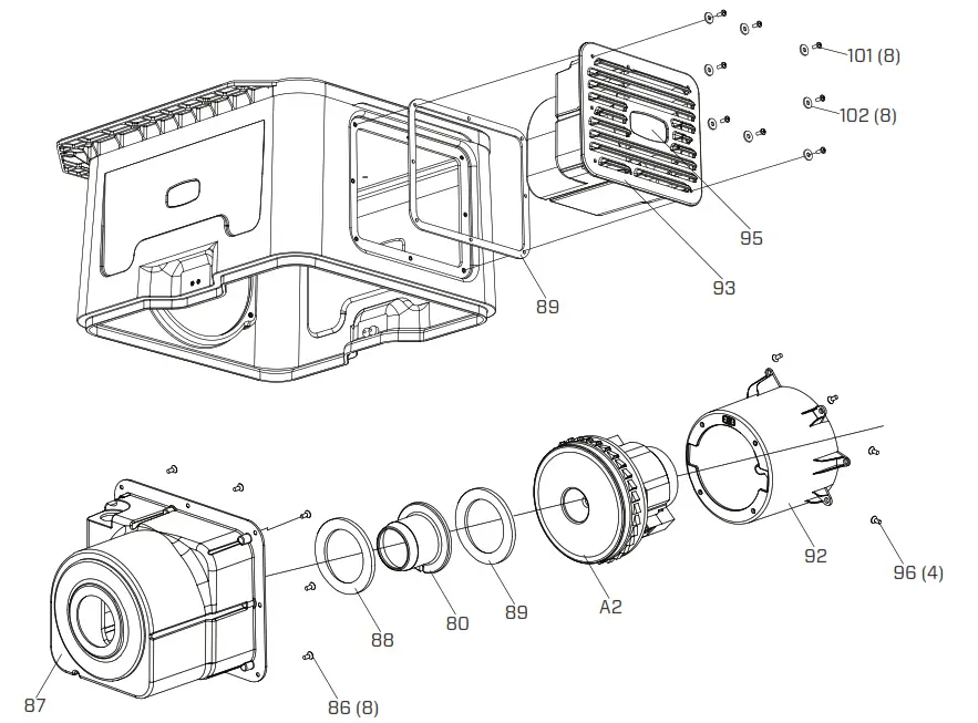 iQ POWER TOOLS iQ360XT 230v 14 Inch Dust Control Table Saw - VACUUM MOTOR HOUSING