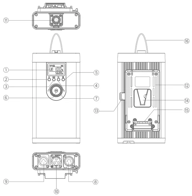 Godox S60 Bi Color Focusing LED Light - Controller