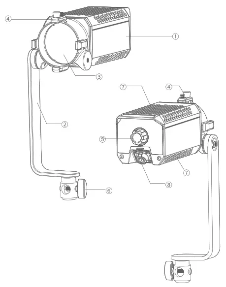 Godox S60 Bi Color Focusing LED Light - Name of Body