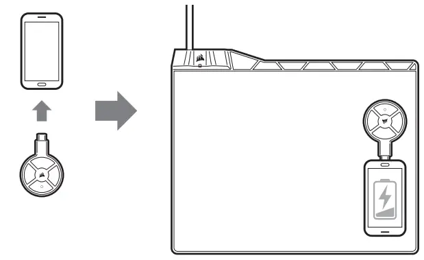 CORSAIR Qi Wireless Charging Mouse Pad - CHARGING ADAPTER