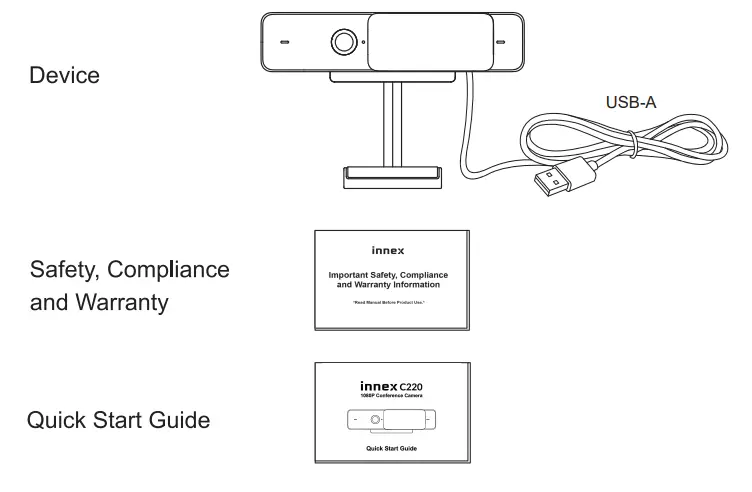Funtech innovation Innex C220 1080p Conference Camera - Fig 1