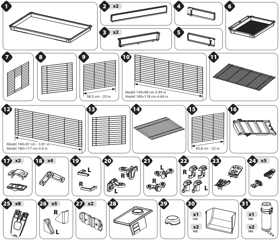 Ferplast-Krolik-140-Rabbit-Cage-Guinea-Pigs-and-Small-Animals-House-fig 1