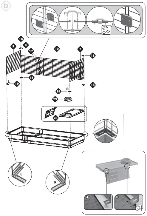 Ferplast-Krolik-140-Rabbit-Cage-Guinea-Pigs-and-Small-Animals-House-fig 4