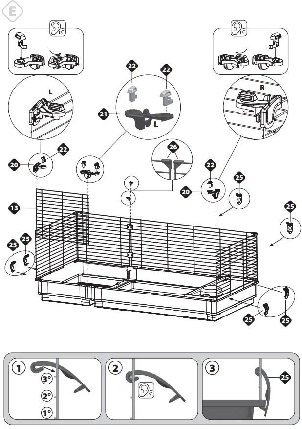 Ferplast-Krolik-140-Rabbit-Cage-Guinea-Pigs-and-Small-Animals-House-fig 5