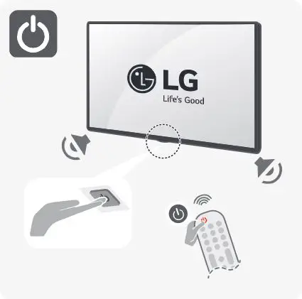 LG NANO96 NanoCell TV User Guide - Power On off