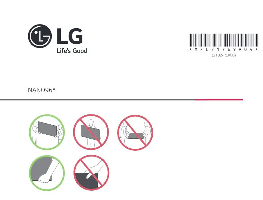 LG NANO96 NanoCell TV User Guide