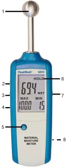 PeakTech 5201 Material Moisture Meter A02