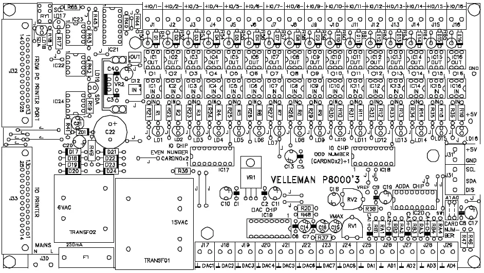 velleman-K8000-Computer-Interface-Board-12