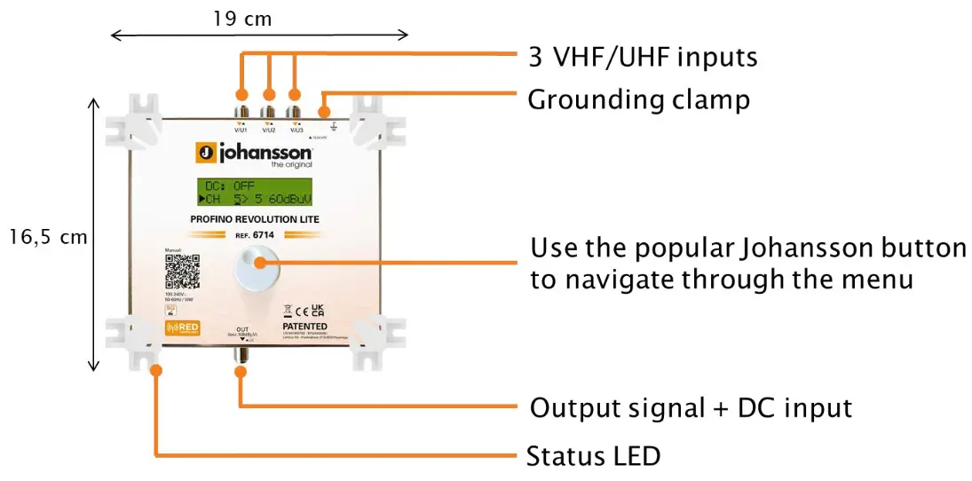 johansson 6714 Profino Revolution Lite Amplifier - Hardware installation