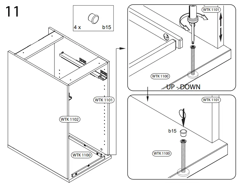 WASHTOWER WSUS45-11-S Base Cabinet-fig17