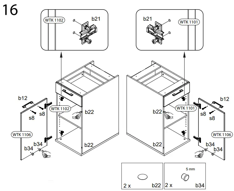 WASHTOWER WSUS45-11-S Base Cabinet-fig22