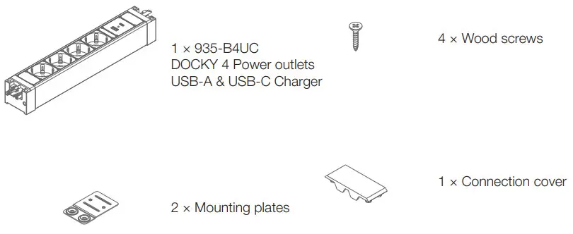 KONDATOR 935-B4UC USB-A and USB-C Charger - contens