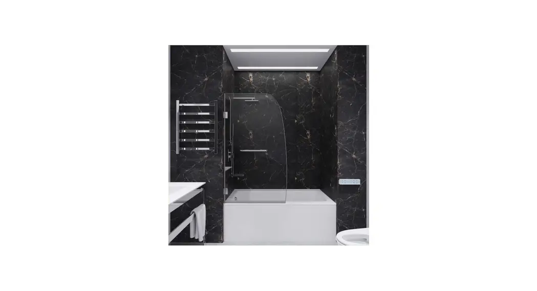 Felyl Fl81013458g Caffee 34 In. W X 58 In. H Elegant Pivot Frameless Tub Door User Manual Felyl Fl81013458g Caffee 34 In. W X 58 In. H Elegant Pivot Frameless Tub Door User Manual