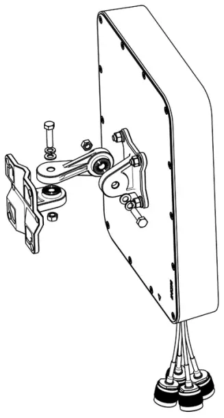 Wall mounting of the antenna